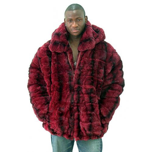 Winter Fur Wine Genuine Chinchilla Fur Bomber Jacket /Detachable Hood